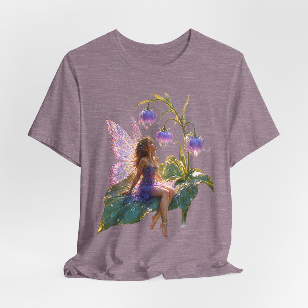 Fairy Garden T‑Shirt — Watercolor Fairy on Bellflower Tee