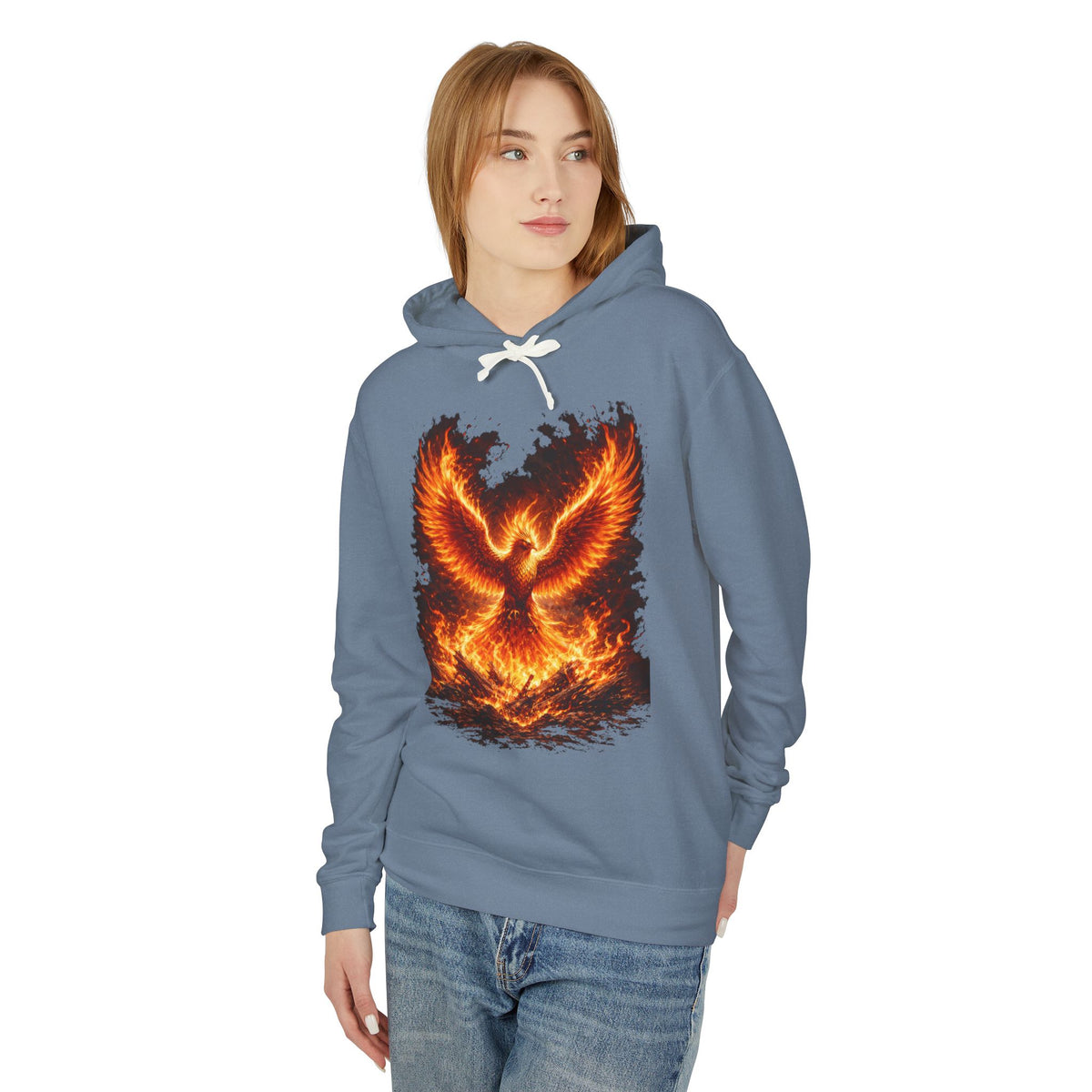 Phoenix Fire Hoodie – Flaming Phoenix Graphic Hooded Sweatshirt