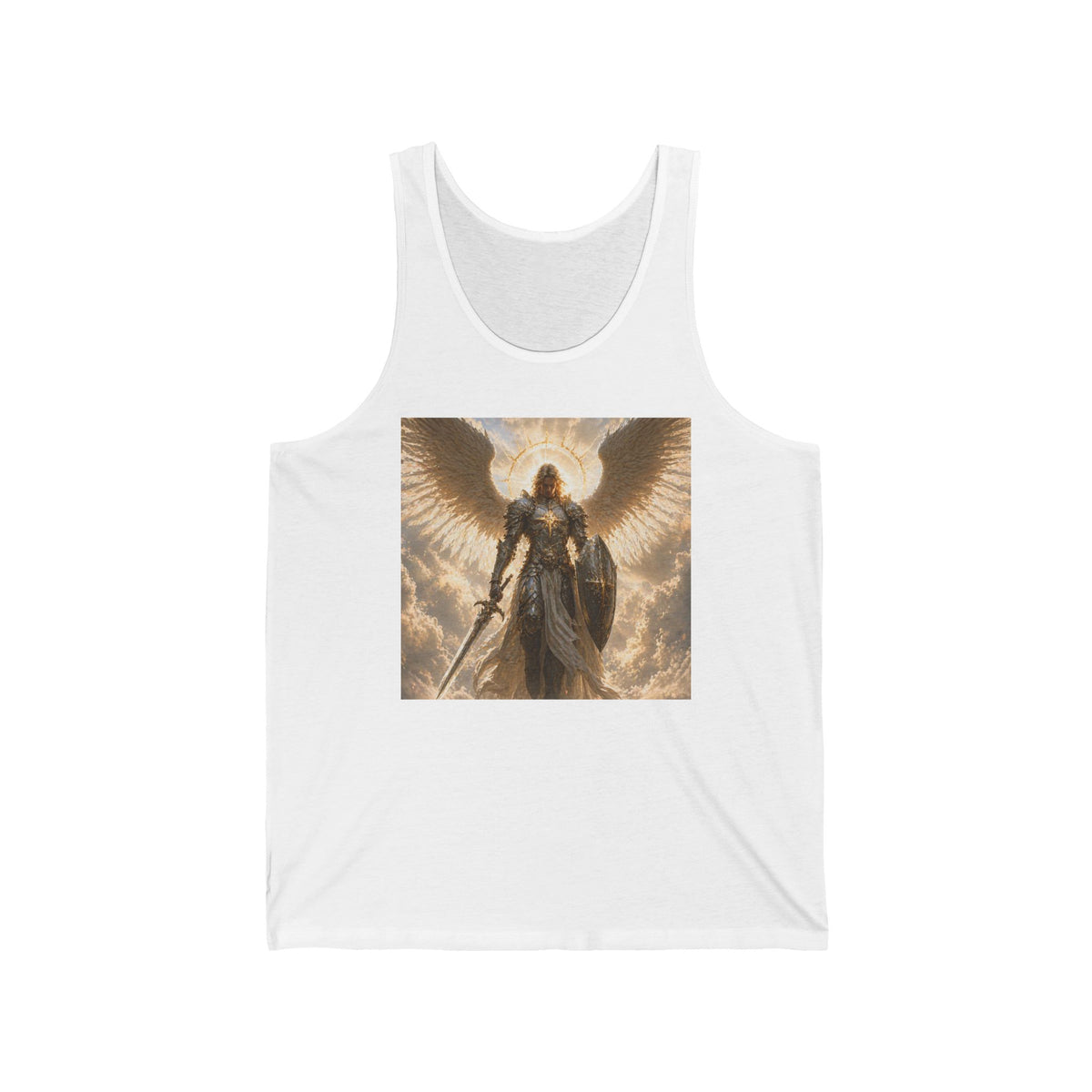 Archangel Warrior Tank Top — Celestial Fantasy Angel Graphic Tank