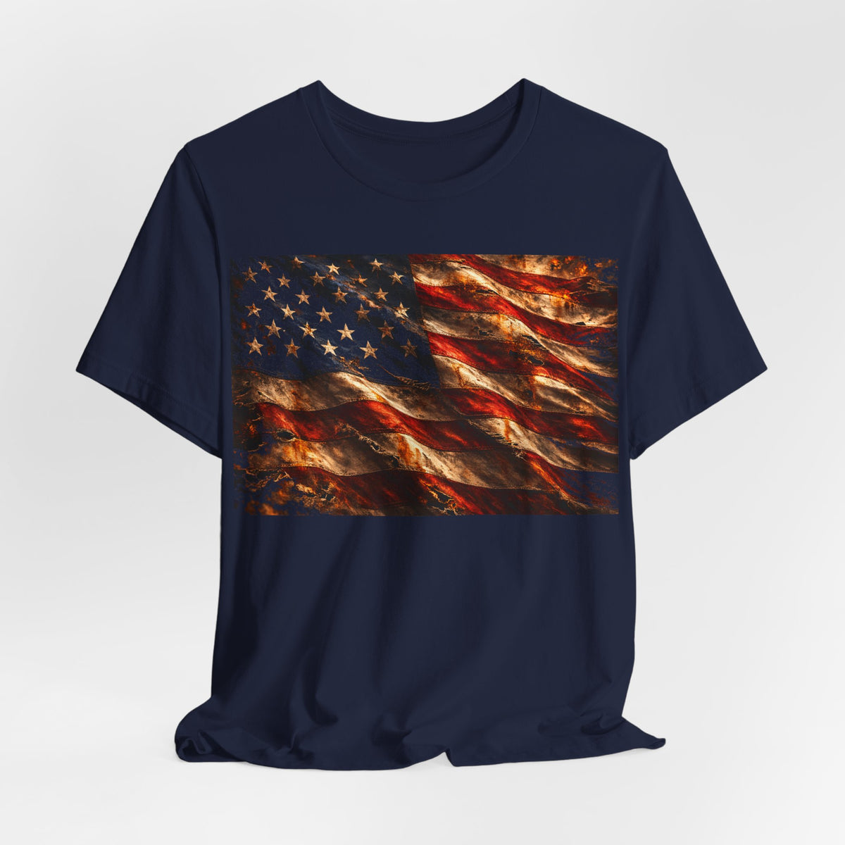American Flag T-Shirt — Vintage Distressed Stars & Stripes Tee
