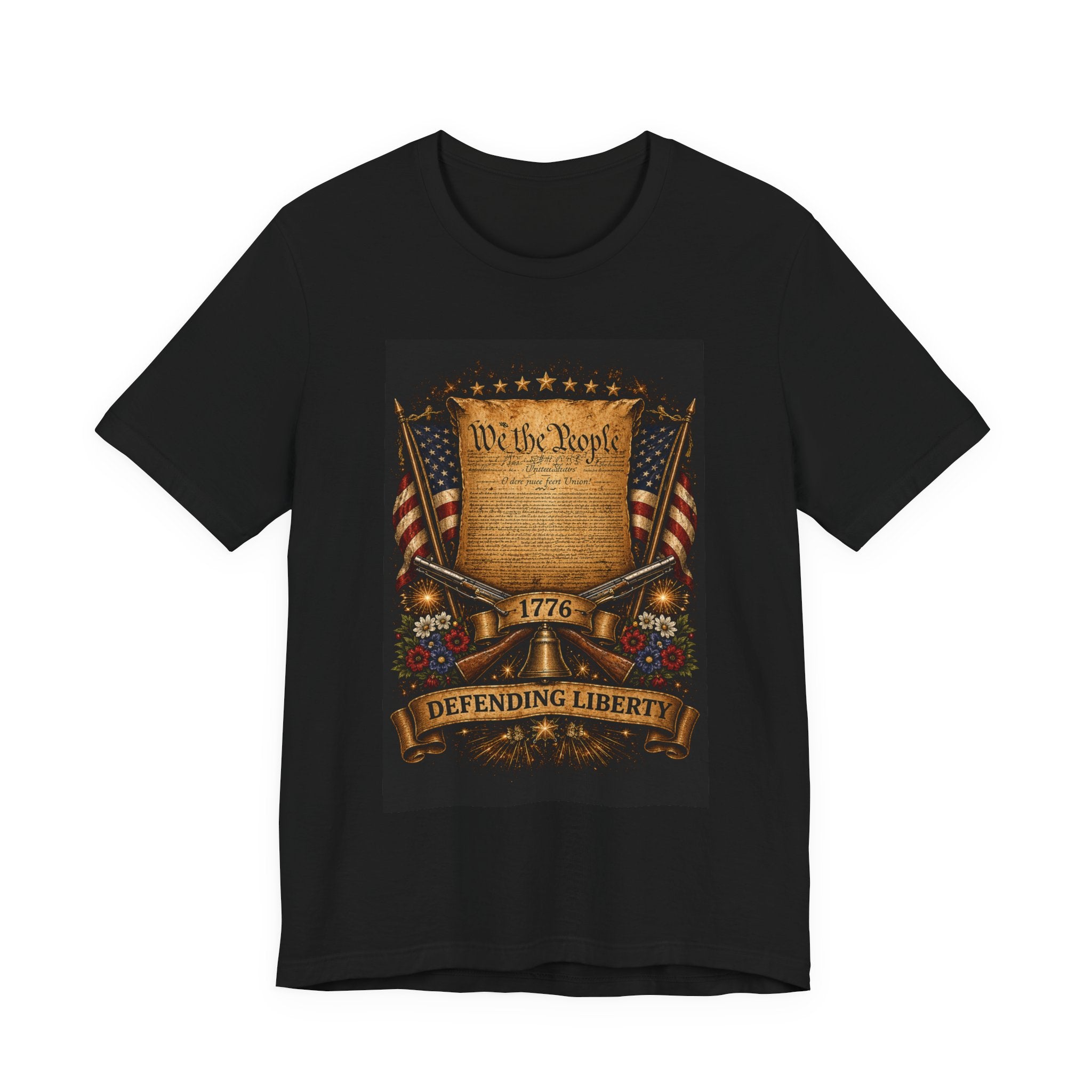 Defending Liberty 1776 T-Shirt — 'We the People' Patriotic Constitution Tee