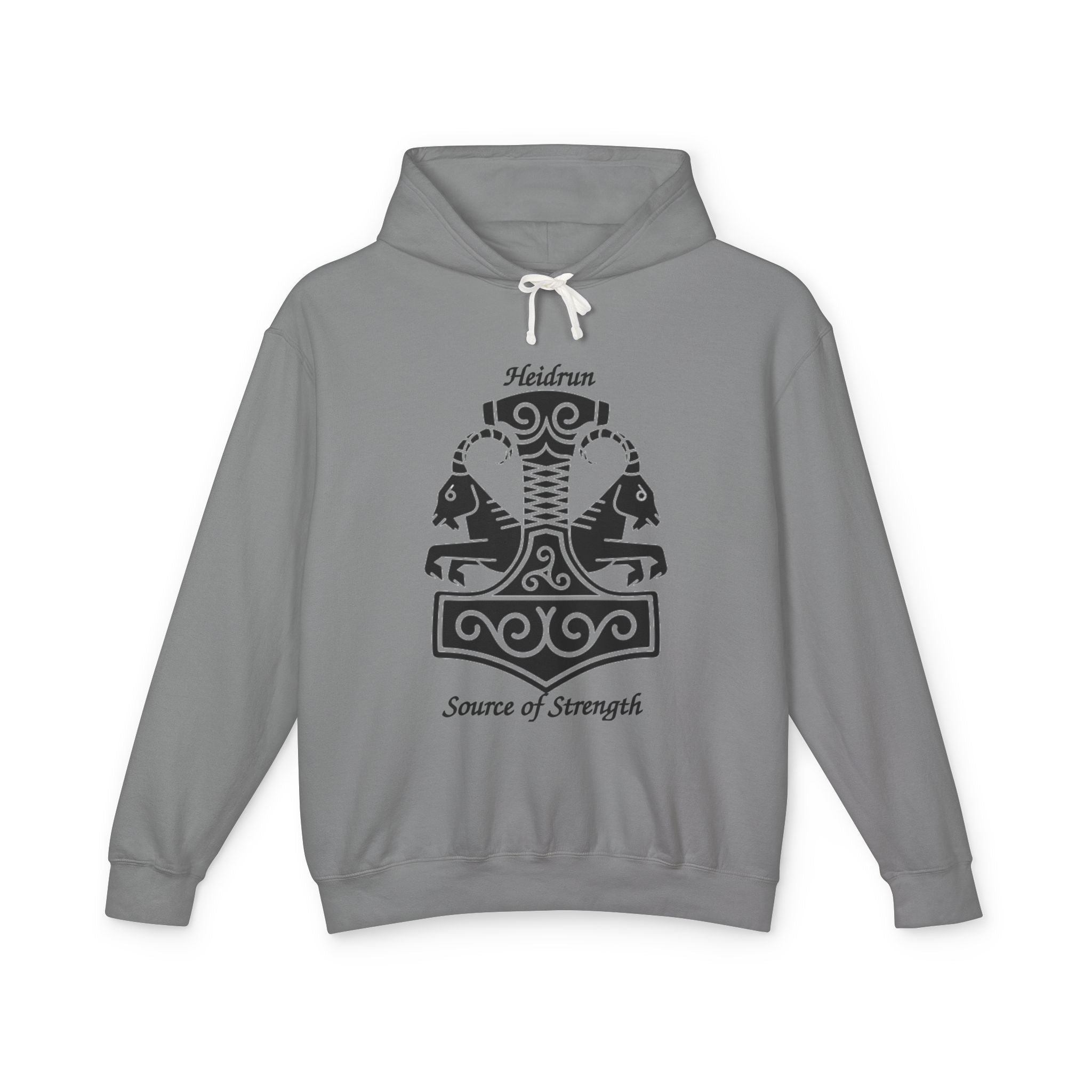 Heidrun 'Source of Strength' Viking Mjolnir Hoodie