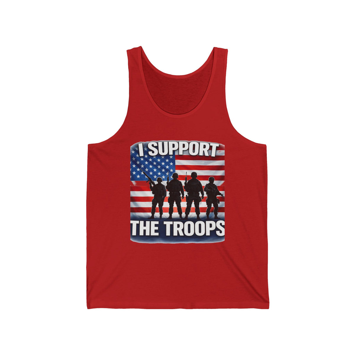 I Support The Troops Tank Top - American Flag Military Tribute