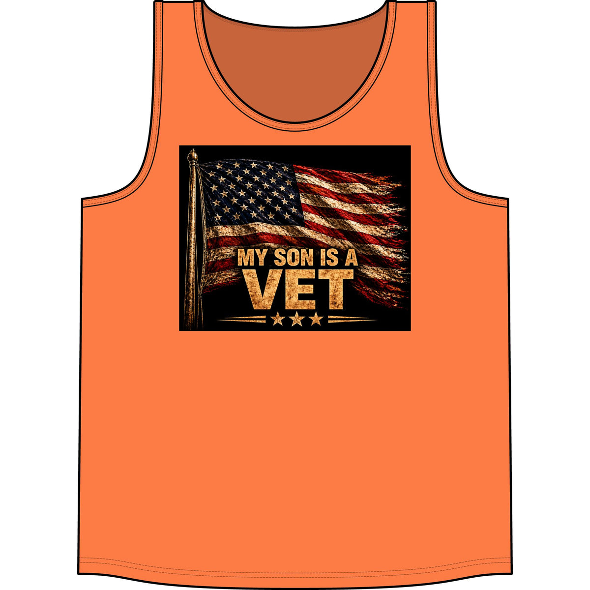 My Son Is a Vet Tank Top — Patriotic American Flag Veteran Tribute