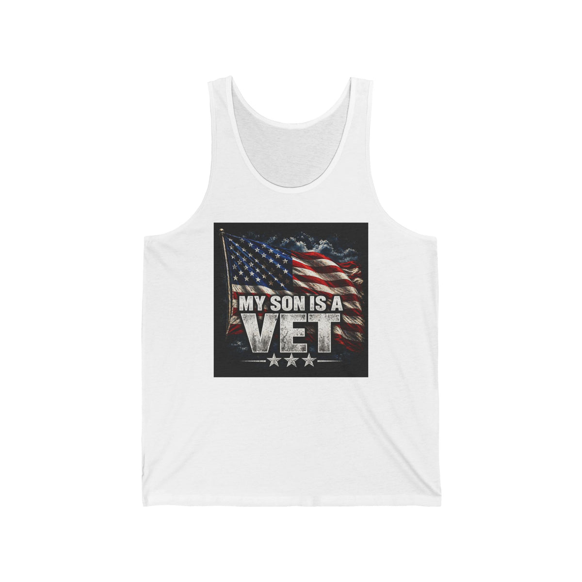 My Son Is A Vet Tank Top - Patriotic American Flag Veteran Support Tank