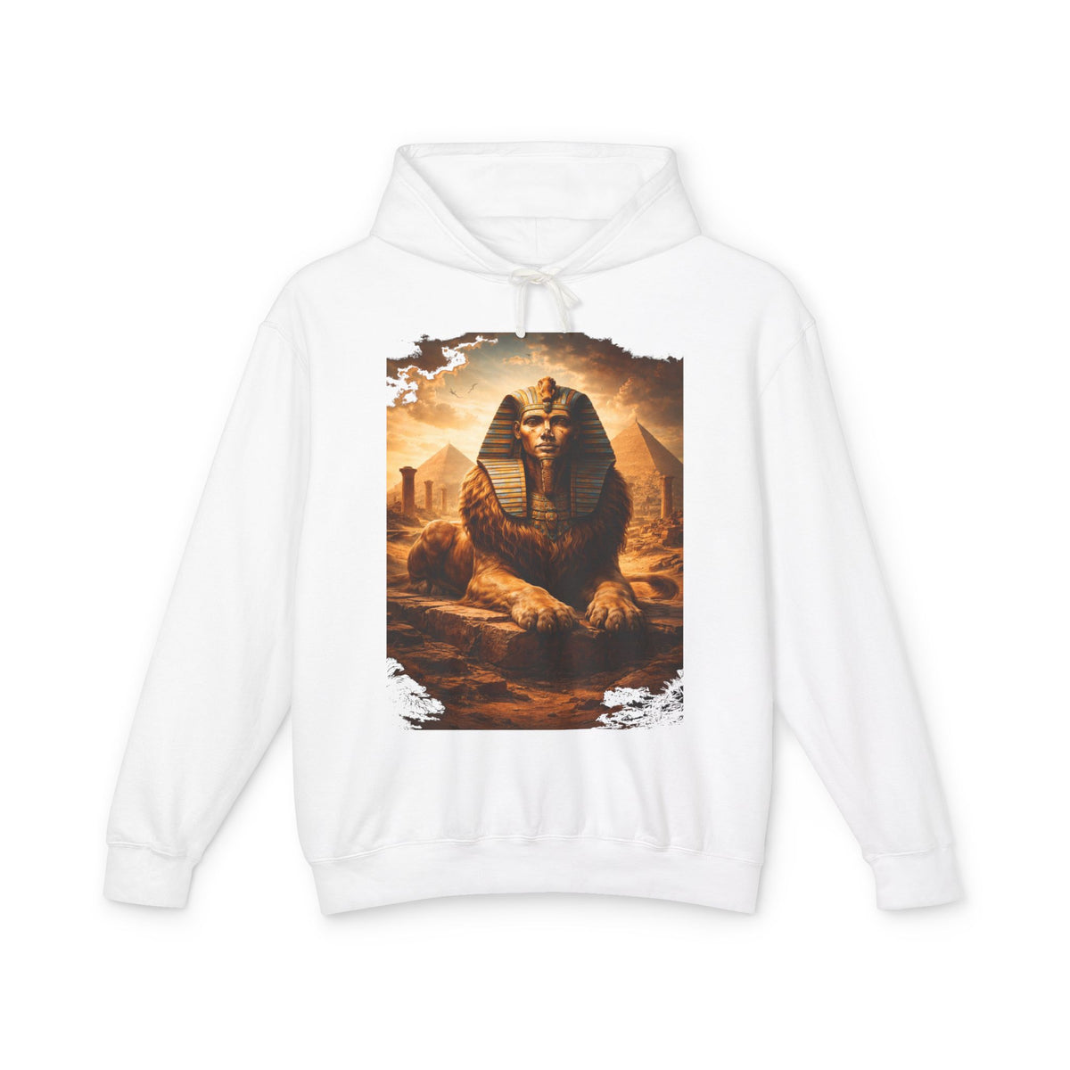 Sphinx & Pyramids Graphic Hoodie — Vintage Egyptian Sphinx Sweatshirt