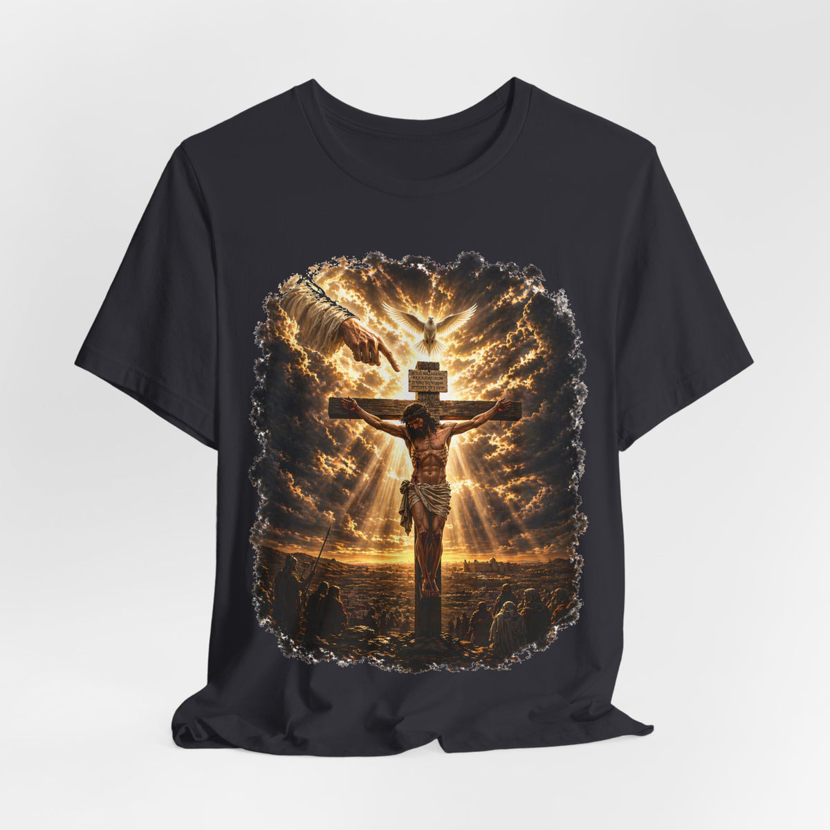 Crucifixion Sunrise T-Shirt — Jesus on the Cross Spiritual Faith Tee