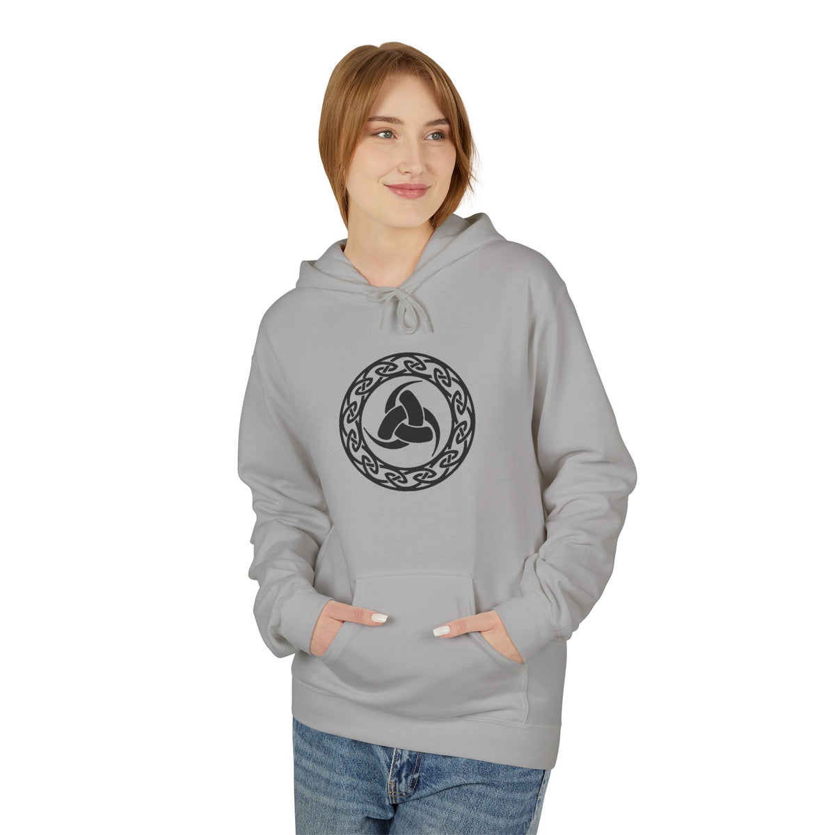 Viking Helm Knot Hoodie — Norse Valknut Symbol -The Triple Horn of Odin – The Horn Triskelion