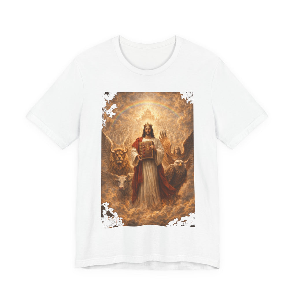 Jesus Christ The Lamb of God-Book of Judgment —  Religious T‑Shirt(Revelation 5:5-7)