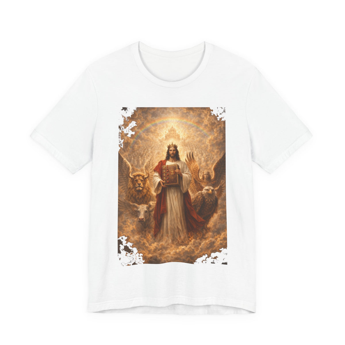 Jesus Christ The Lamb of God-Book of Judgment —  Religious T‑Shirt(Revelation 5:5-7)