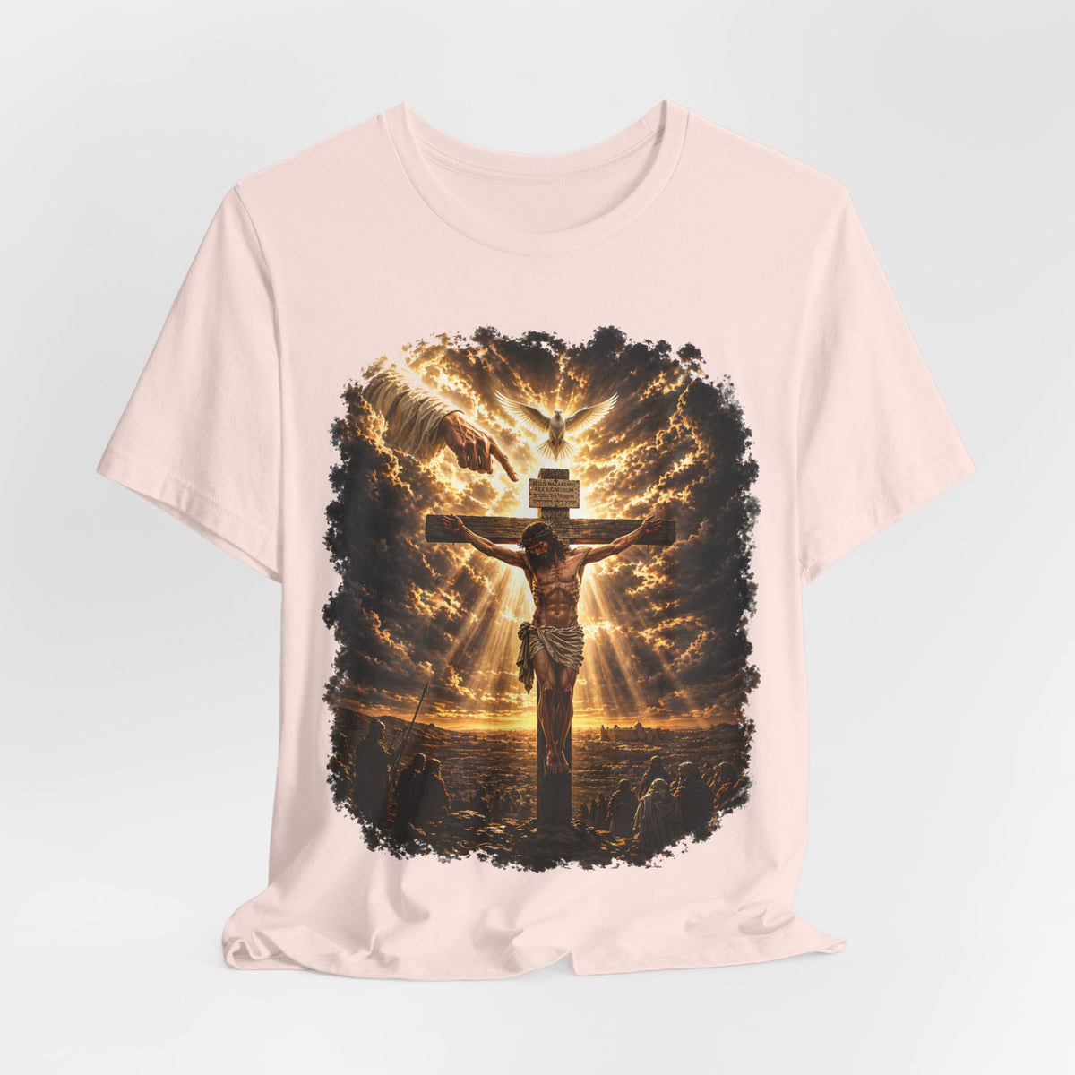 Crucifixion Sunrise T-Shirt — Jesus on the Cross Spiritual Faith Tee
