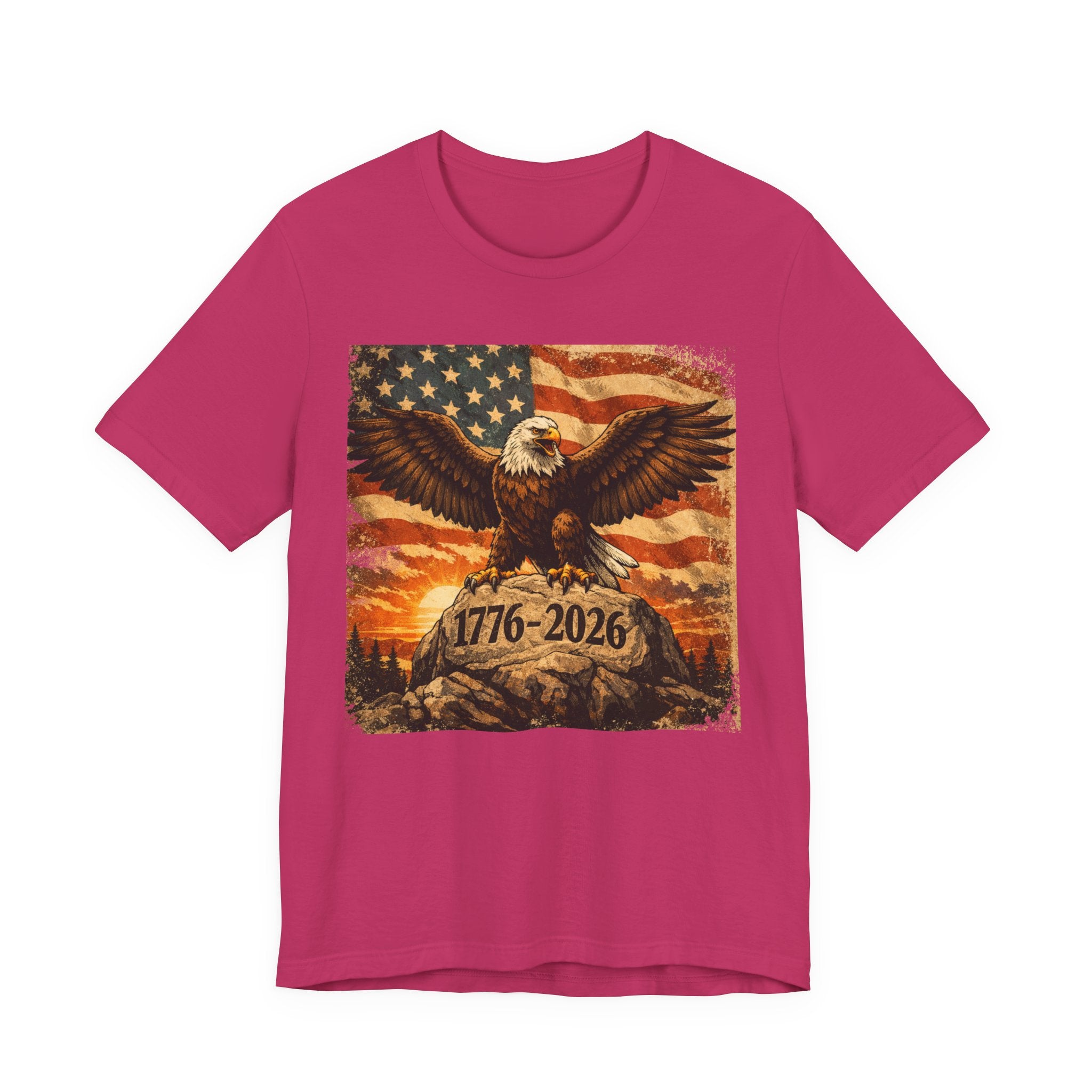 Patriotic Eagle Tee — 1776-2026 American Flag Graphic T-Shirt