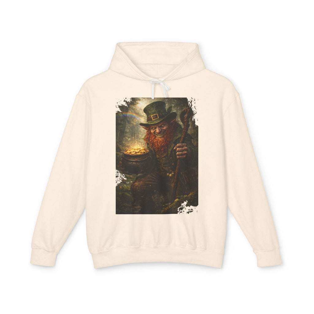 St. Patrick’s Day Leprechaun Hoodie — Vintage Pot of Gold Illustration