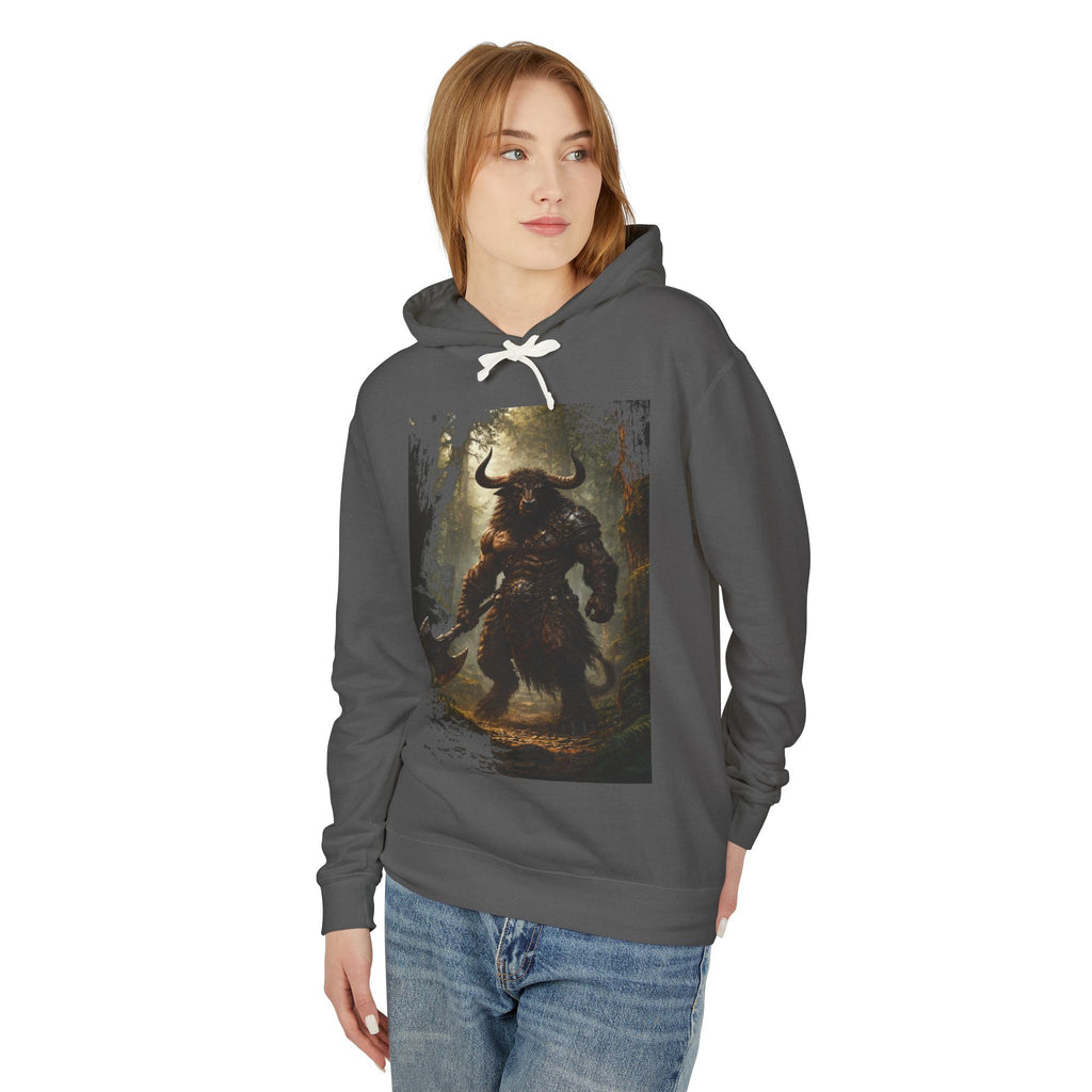 Minotaur Warrior Hoodie — Mythic Fantasy Graphic Sweatshirt