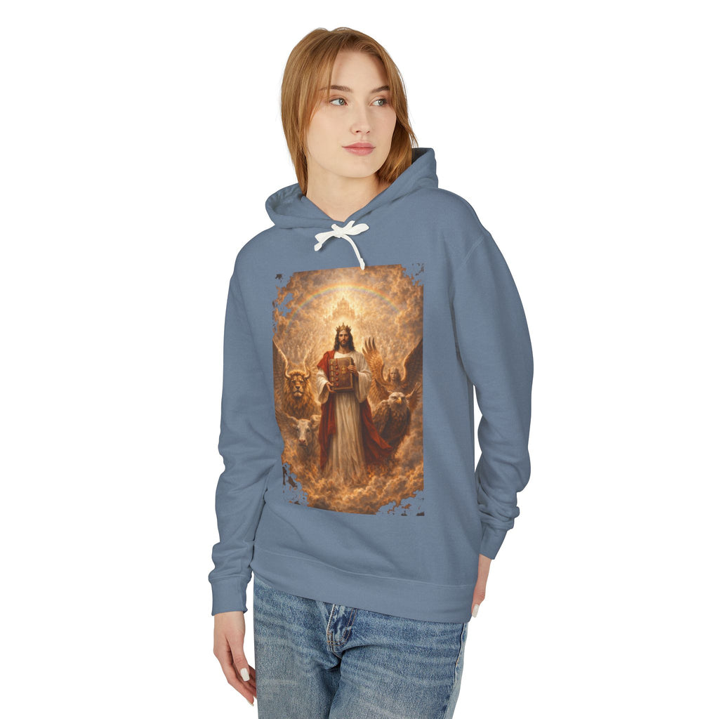 Revelation 5-10 Jesus Christ Illustration Hoodie — Religious Faith Graphic Hoodie