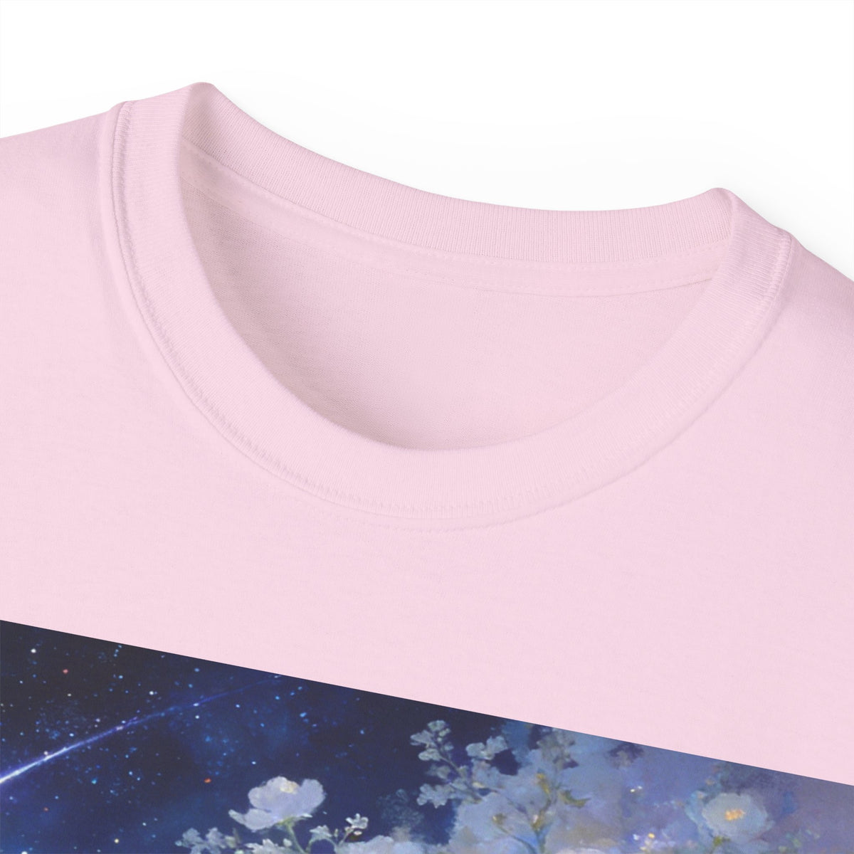 Unicorn Mystic Night Sheep Cotton Tee — Dreamy Moonlit Tree Art T-Shirt