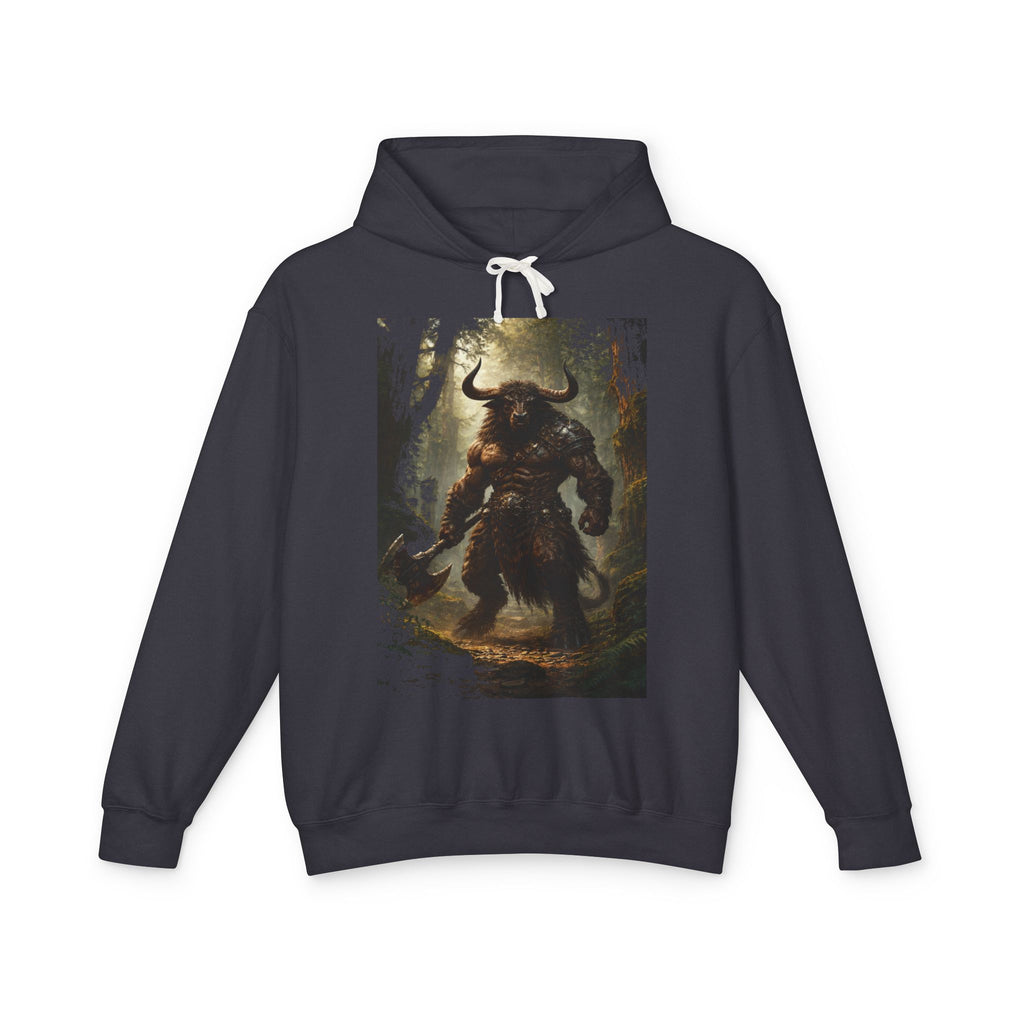 Minotaur Warrior Hoodie — Mythic Fantasy Graphic Sweatshirt