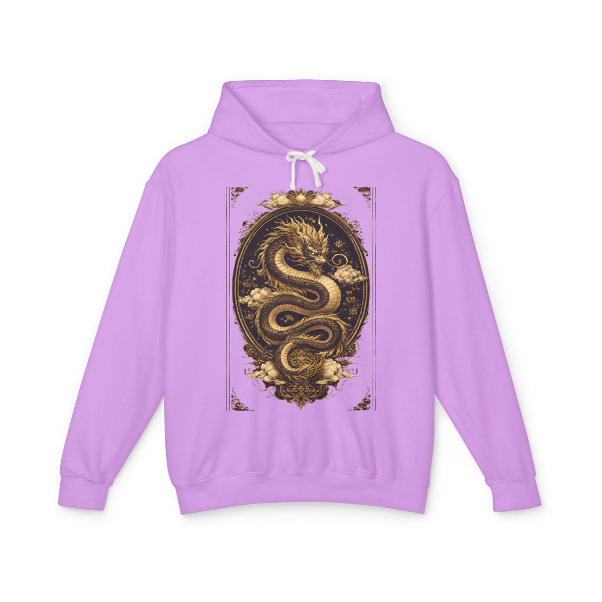 Golden Dragon Hoodie — Vintage Oriental Serpent Graphic Sweatshirt