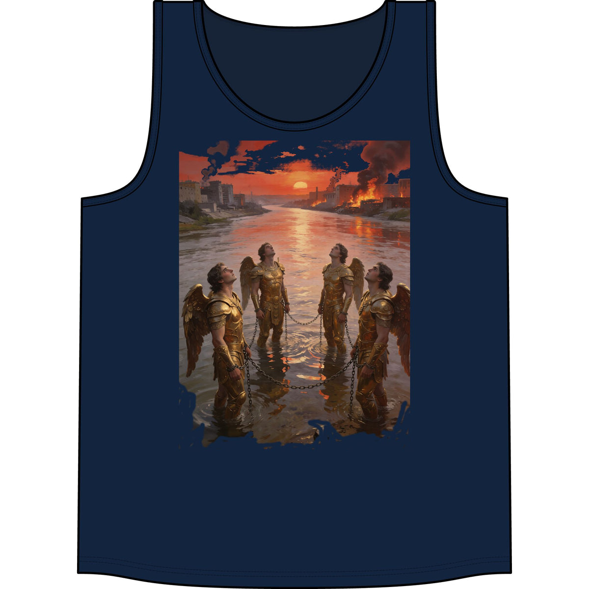 Apocalyptic- The 4 Angles trap in the Euphtates River at the end of times — Sunset Warriors Concert Graphic Tank