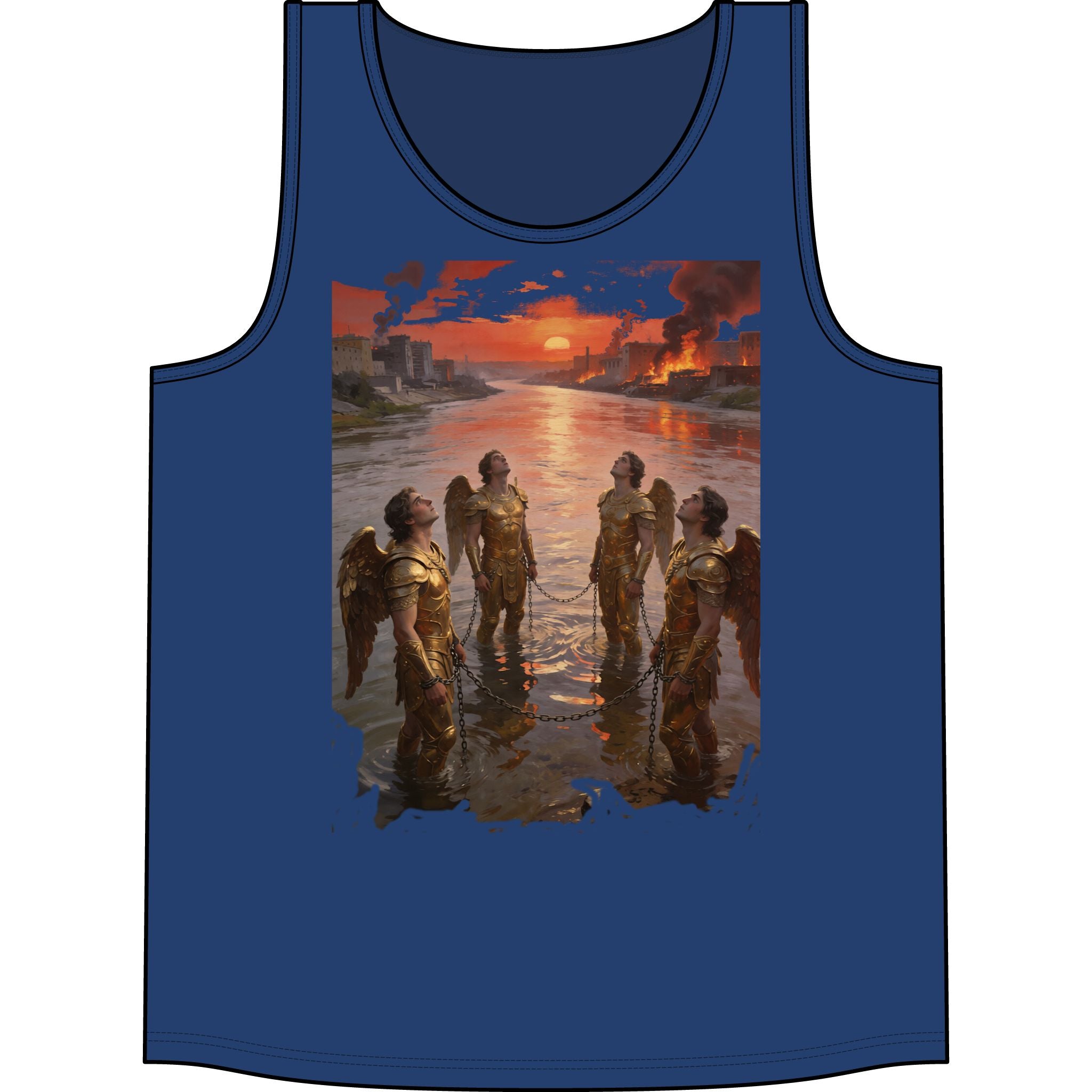 Apocalyptic- The 4 Angles trap in the Euphtates River at the end of times — Sunset Warriors Concert Graphic Tank