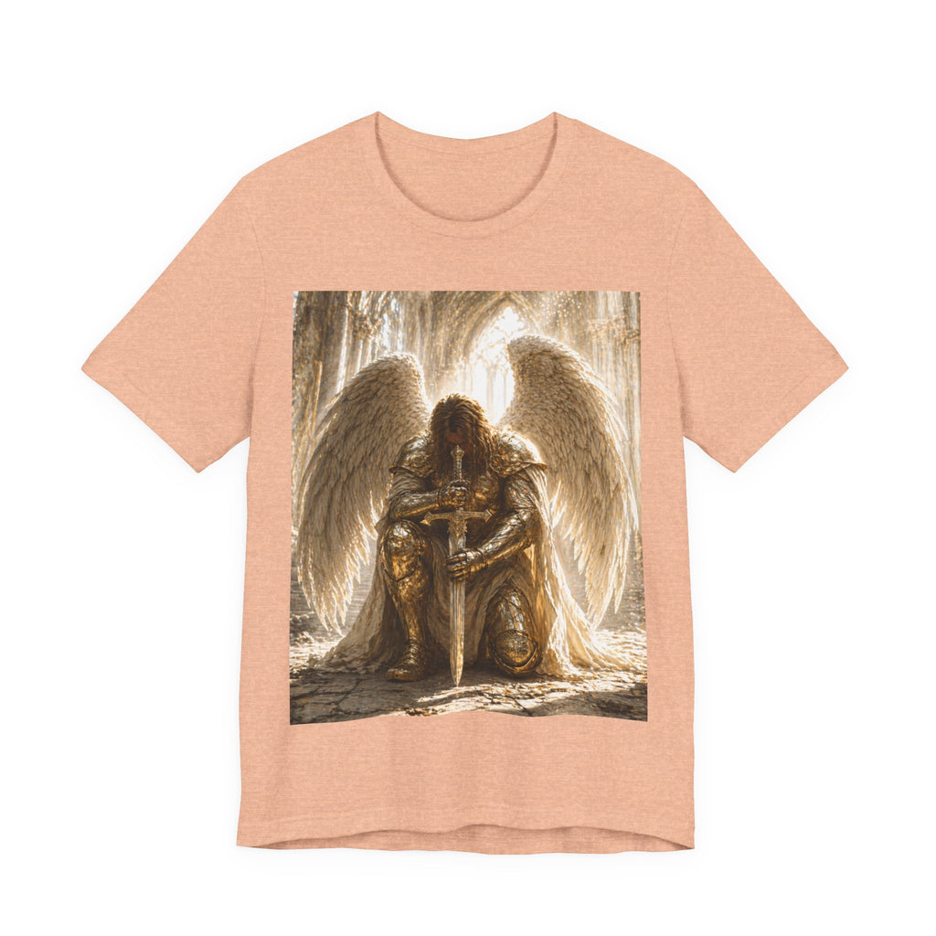 Guardian Angel Graphic Tee — Praying Winged Warrior T-Shirt