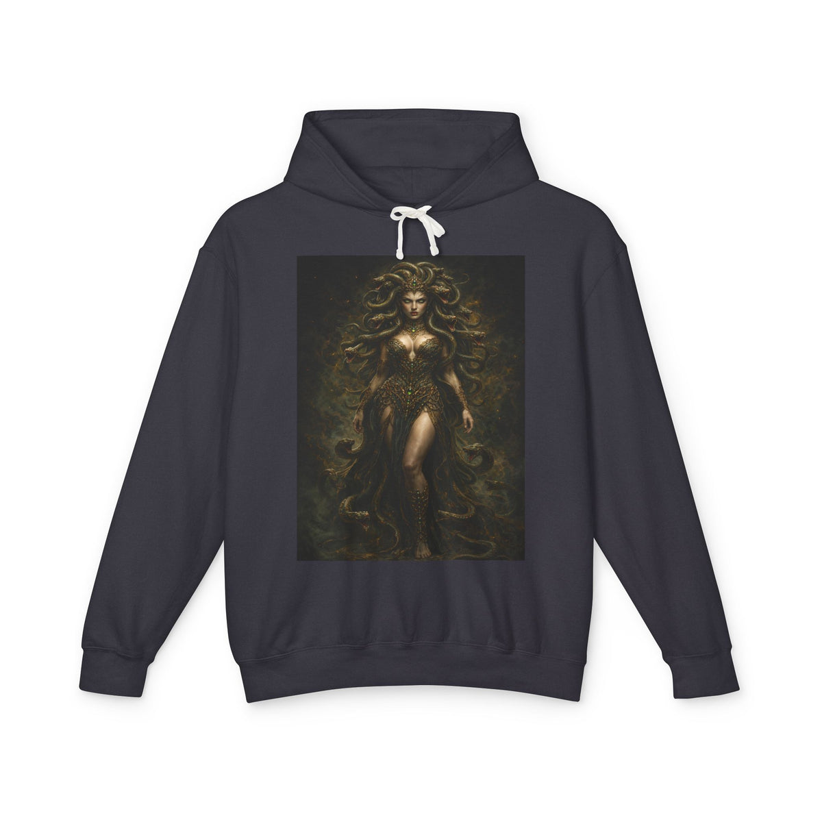 Medusa, in Greek mythology,Goddess Forest Art Hoodie — Mythic Earthy Female Warrior Sweatshirt