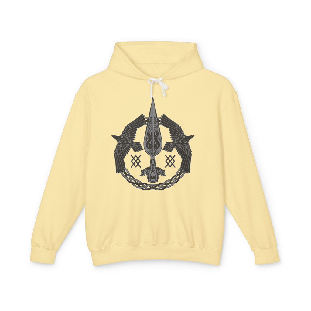 Viking Raven Spear Hoodie — Norse Mythology Graphic Sweatshirt