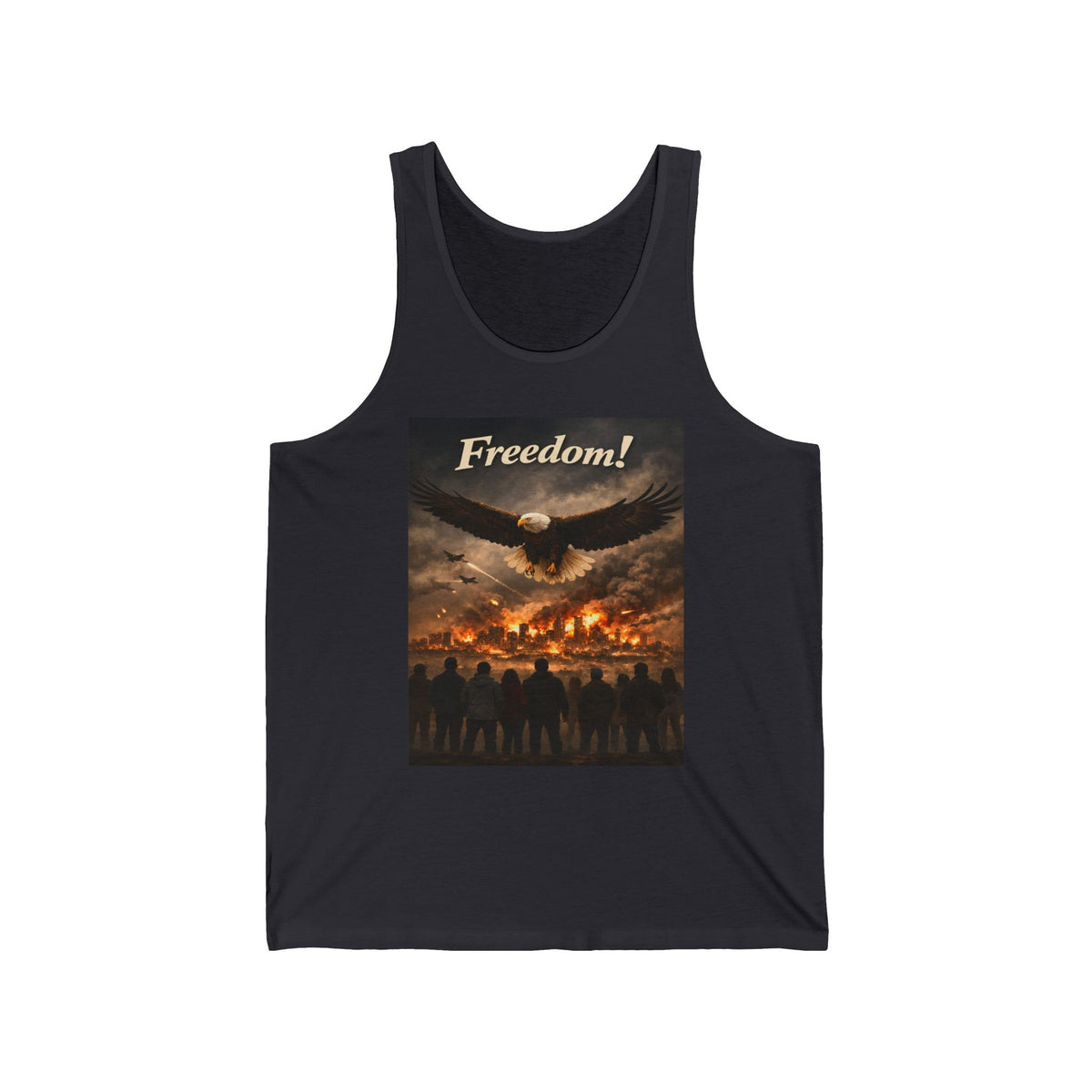 Freedom Eagle Tank Top — Patriotic Eagle & Sunset Graphic Tank
