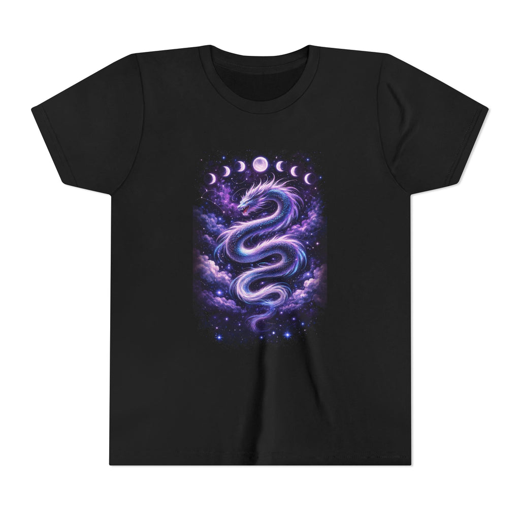 Youth Tee — Celestial Serpent Moon Phases Graphic