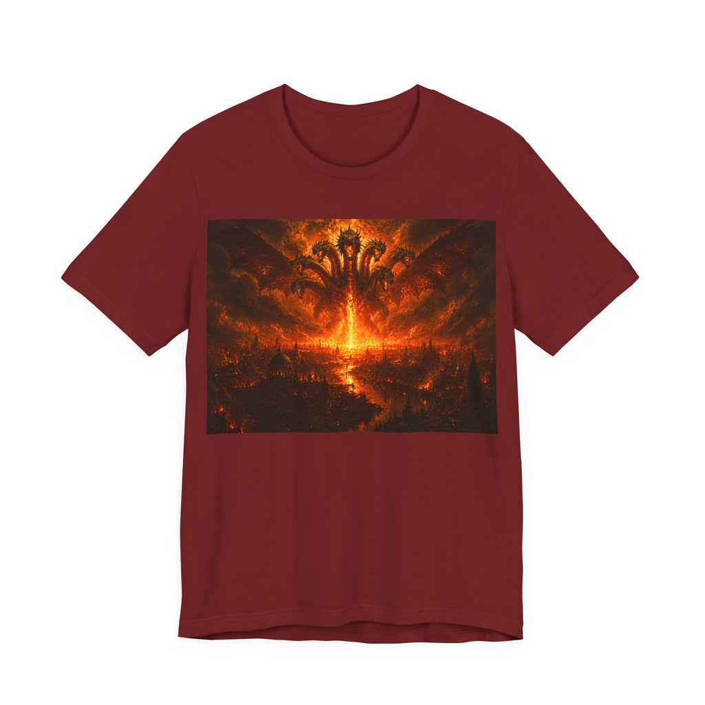 The seven headed dragon from the end of times T‑Shirt — Dark Graphic Tee