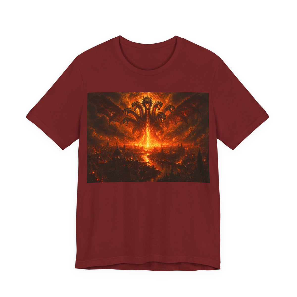 The seven headed dragon from the end of times T‑Shirt — Dark Graphic Tee