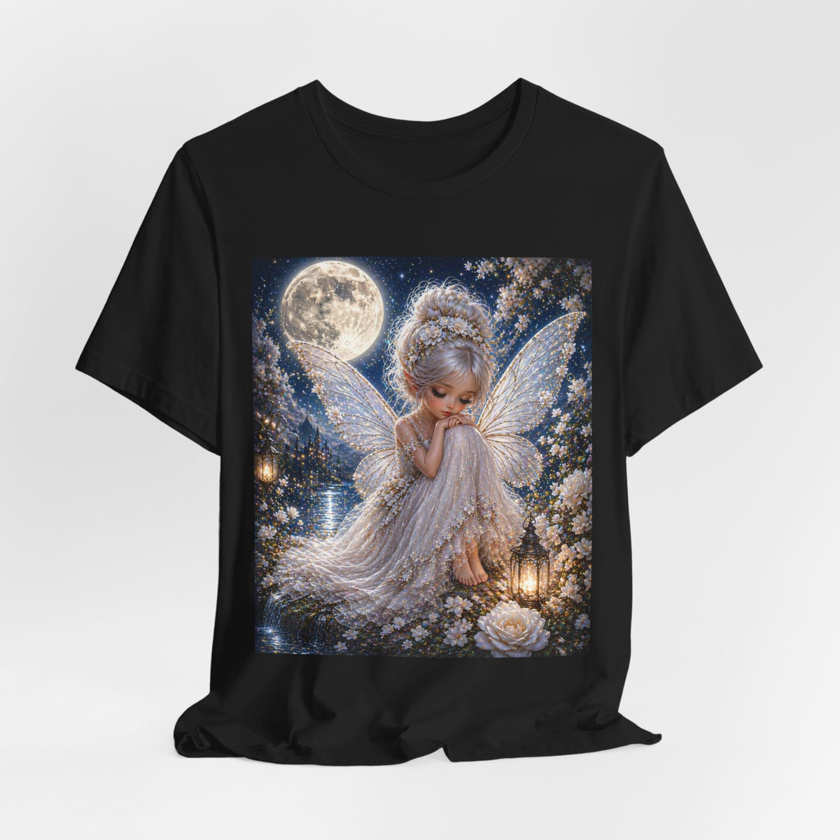 Moonlit Fairy T‑Shirt — Cute Angelic Fairy Graphic Tee