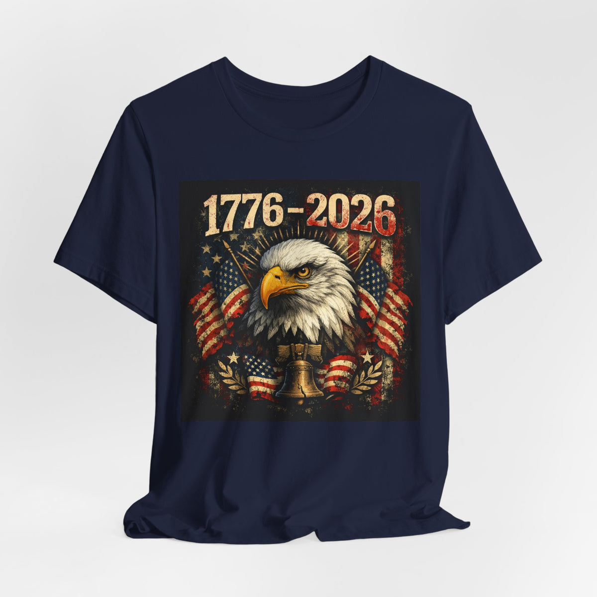 1776-2026 Eagle Patriotic T-Shirt — American Flag Liberty Bell Tee