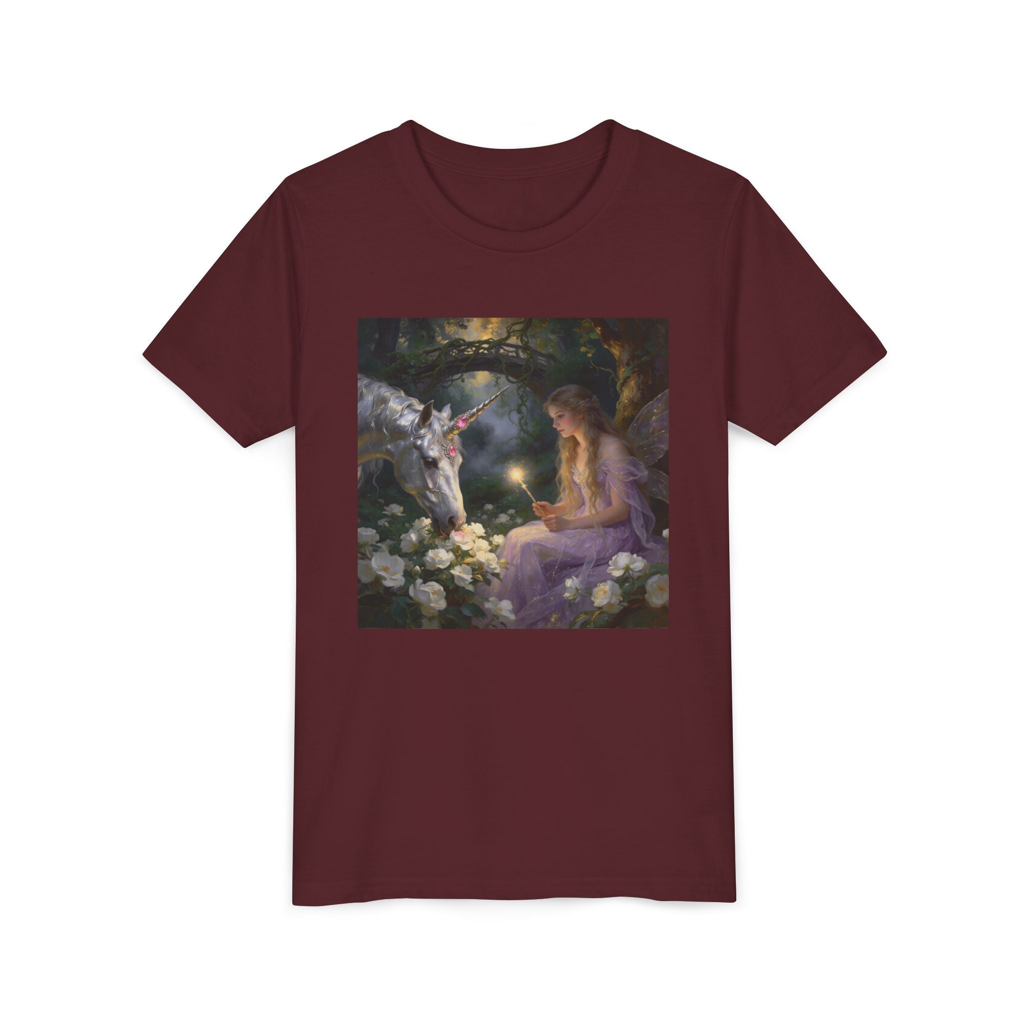 Magical Unicorn & Girl Youth Tee – Fantasy Kids Shirt