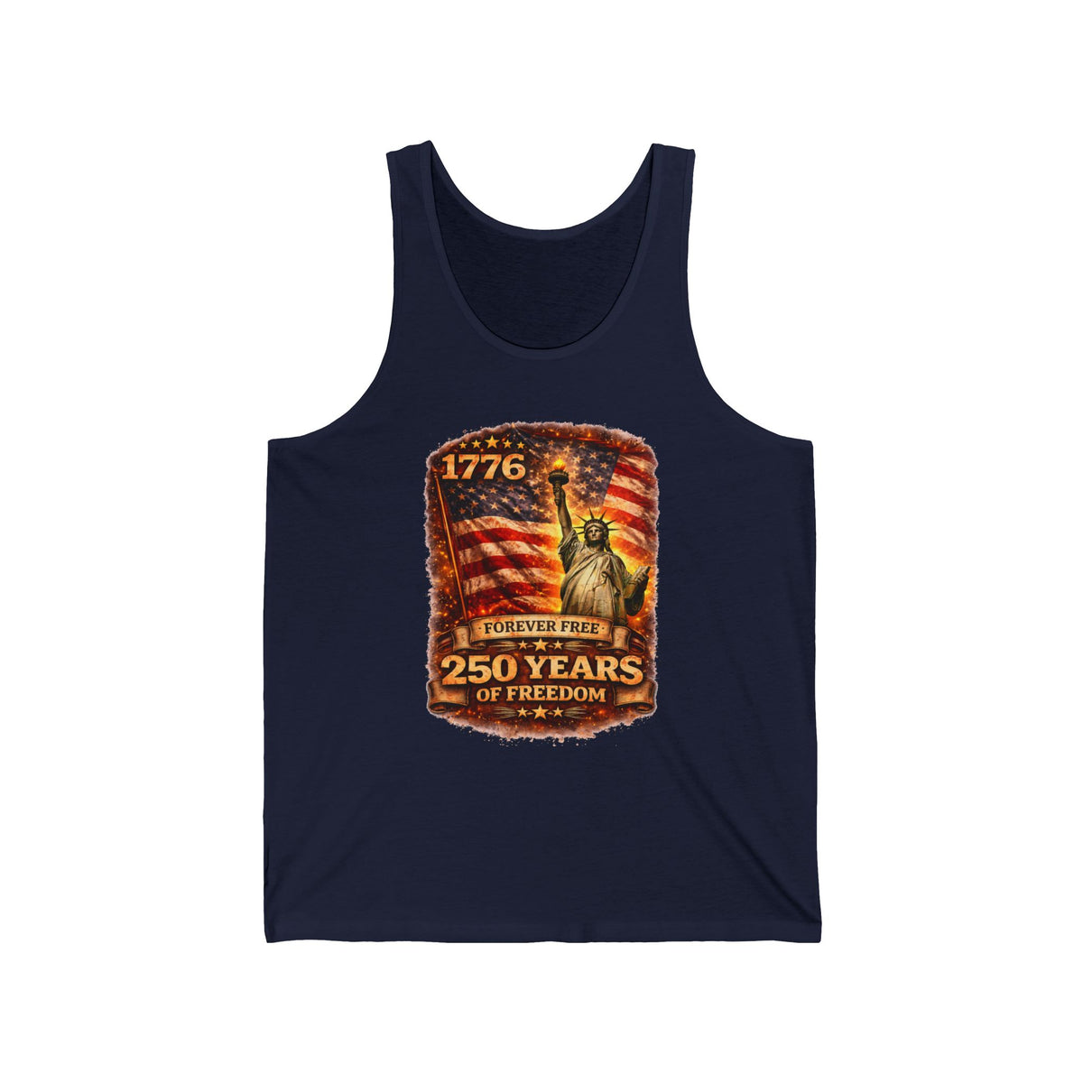 1776 Forever Free Tank Top — 250 Years of Freedom Patriotic USA Memorial Tank