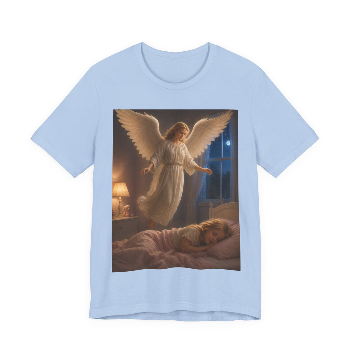 Guardian Angel T‑Shirt — Peaceful Night Prayer Tee for Kids & Parents