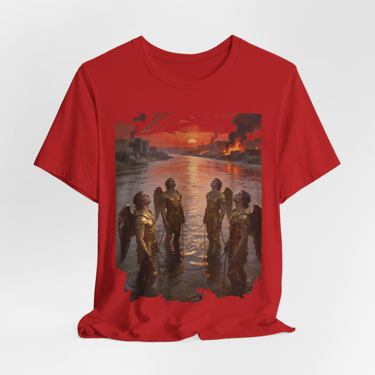 Revelation 9 reveals four fallen angels bound in the Euphrates River,T-Shirt