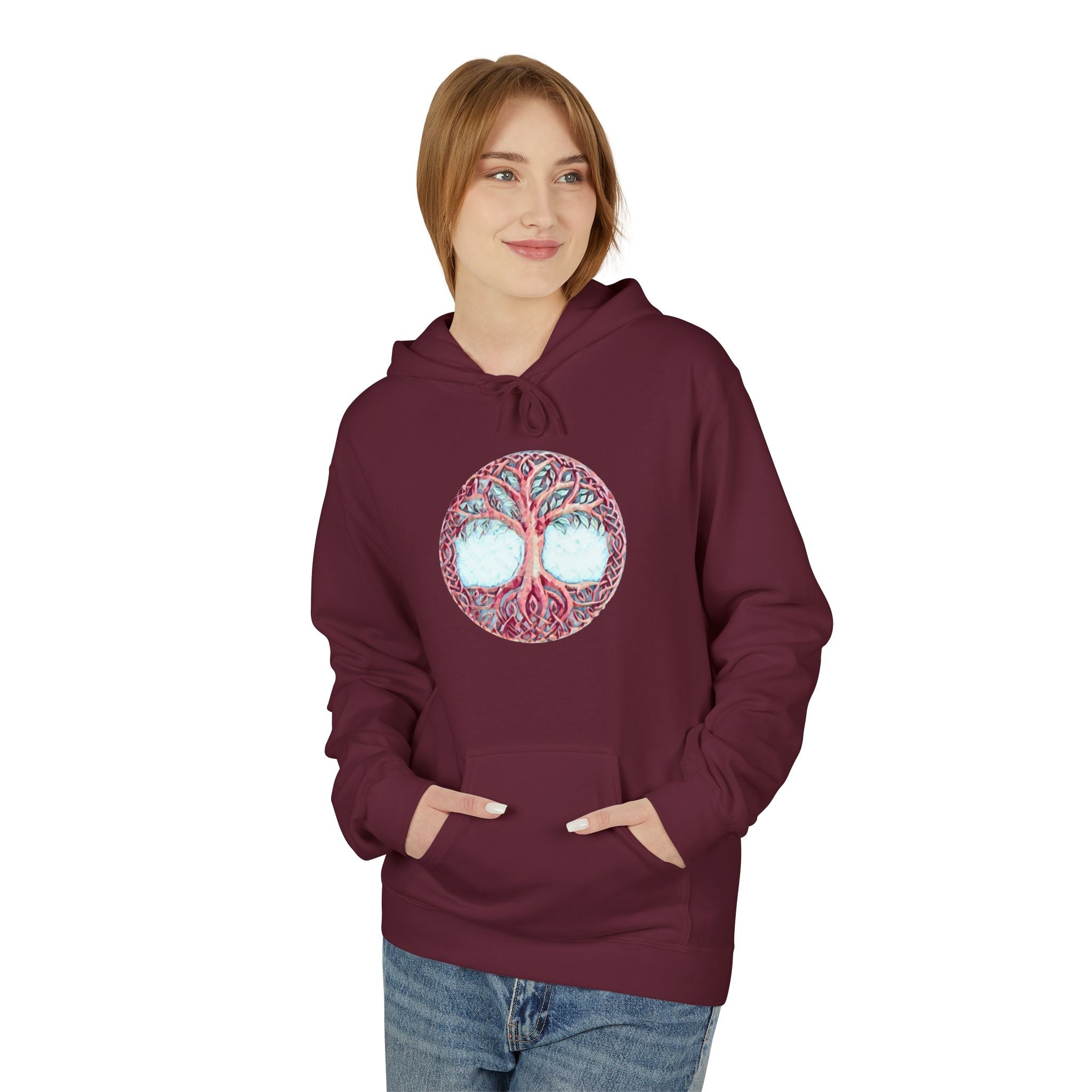 Yggdrasil, the Tree of Life-Cotton Hoodie — Botanical Nature Graphic