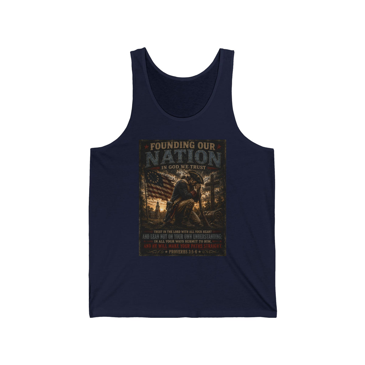 Founding Our Nation Tank Top — Patriotic Revolutionary War Graphic