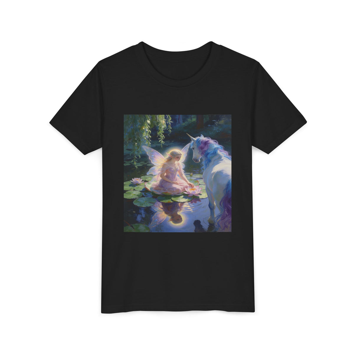 Youth Tee — Fairy and Unicorn Magic Print