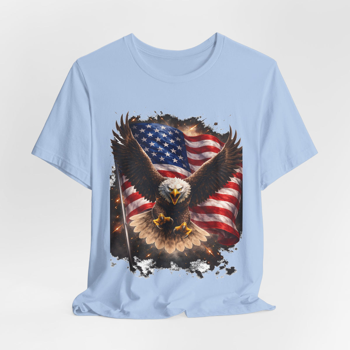 American Eagle Flag T-Shirt — Patriotic Bald Eagle Graphic Tee