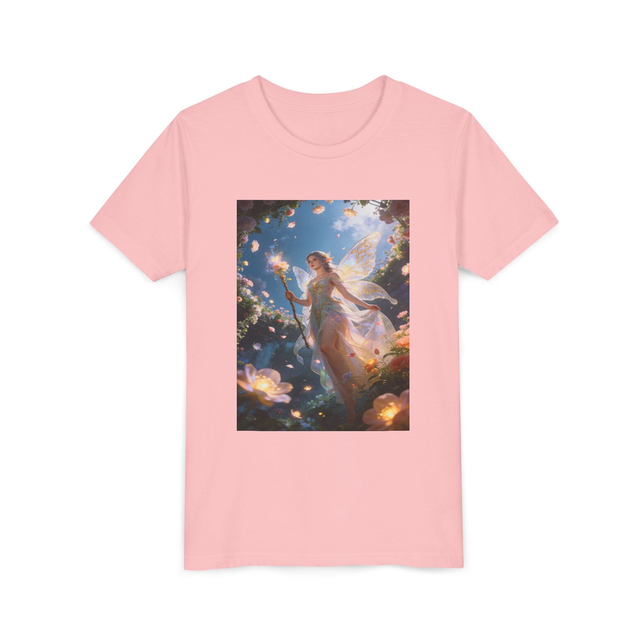 Fairy Glow Youth Tee — Enchanted Forest Fairy Graphic T-Shirt