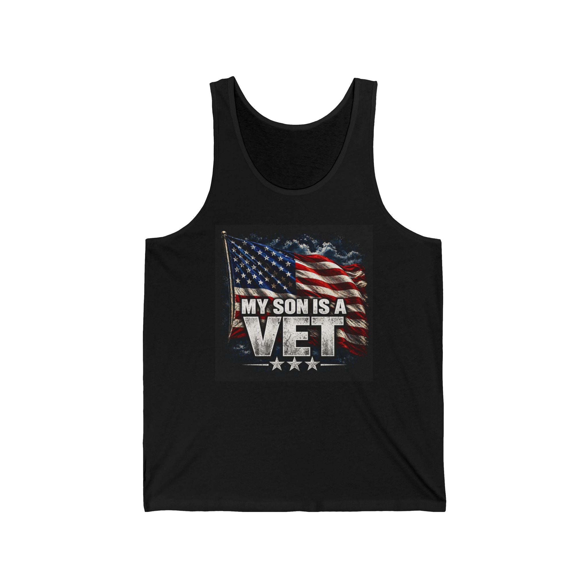 My Son Is A Vet Tank Top - Patriotic American Flag Veteran Support Tank