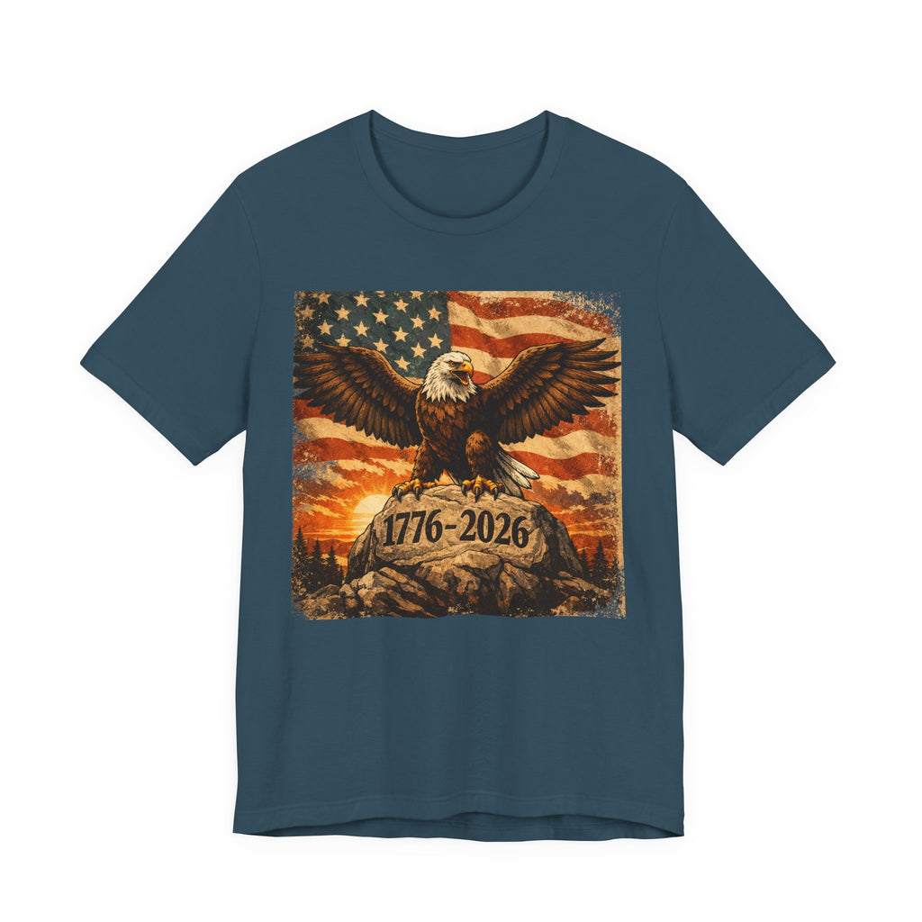 Patriotic Eagle Tee — 1776-2026 American Flag Graphic T-Shirt