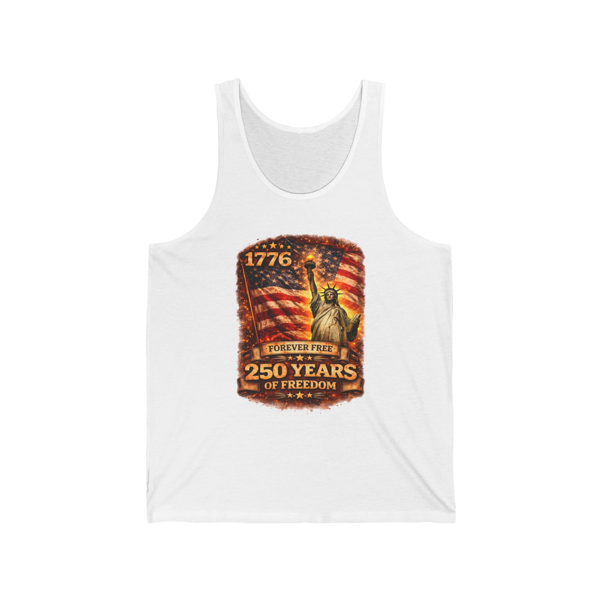 1776 Forever Free Tank Top — 250 Years of Freedom Patriotic USA Memorial Tank