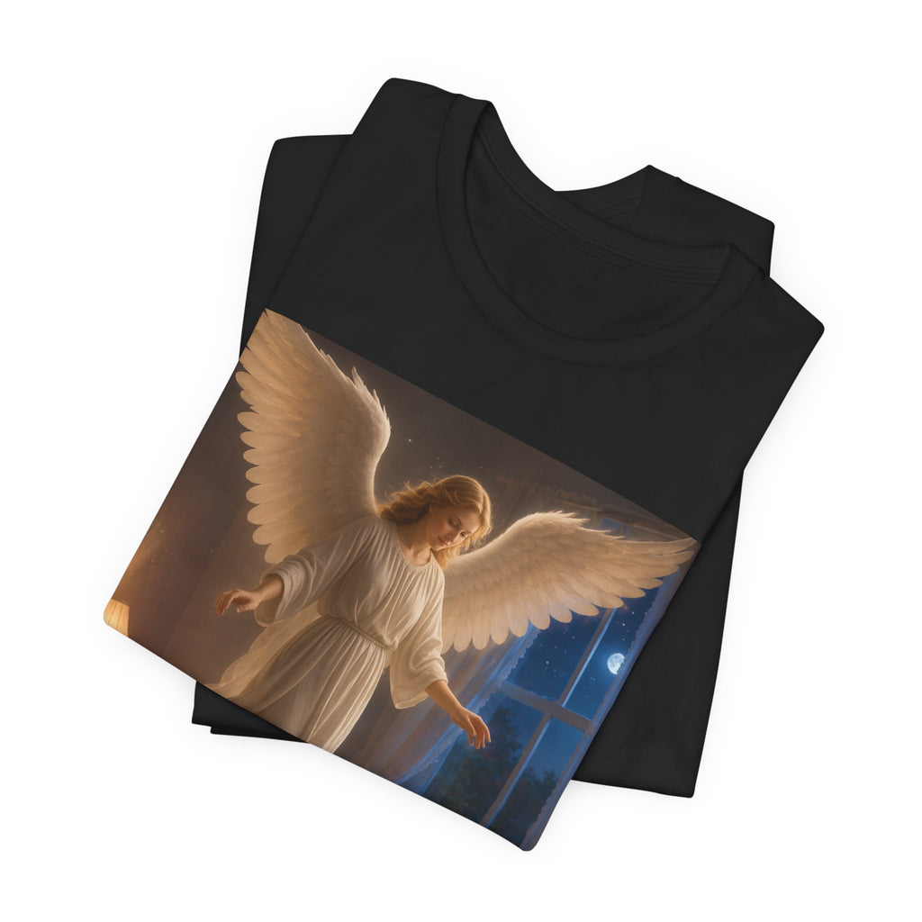 Guardian Angel T‑Shirt — Peaceful Night Prayer Tee for Kids & Parents