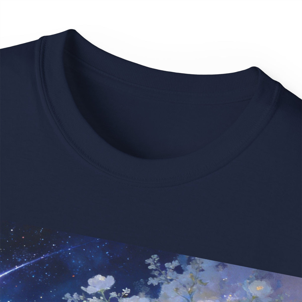 Unicorn Mystic Night Sheep Cotton Tee — Dreamy Moonlit Tree Art T-Shirt