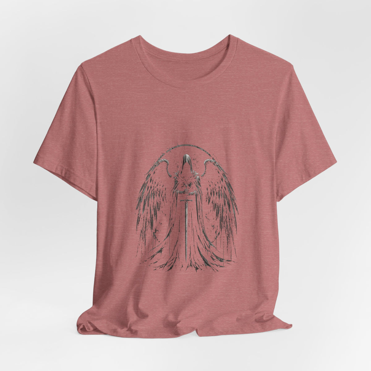 Guaediand Angel Wings Tee — Gothic Guardian Angel Short Sleeve Shirt