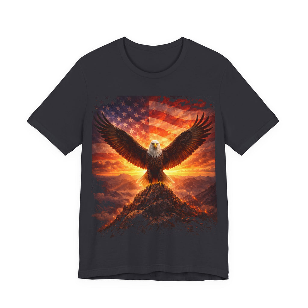 Eagle & American Flag Tee — Patriotic Bald Eagle T-Shirt
