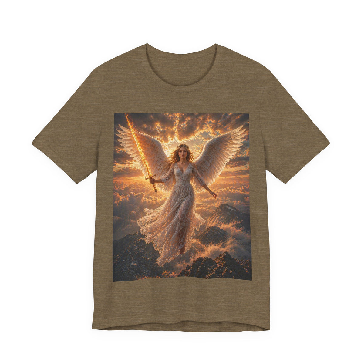 Angel Warrior Tee — Radiant Guardian Wings Graphic T-Shirt